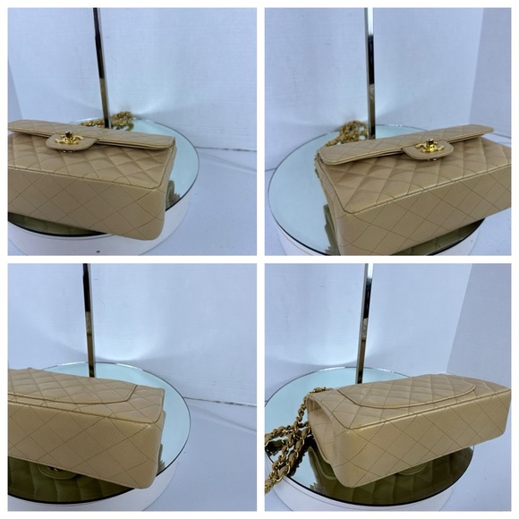 CHANEL CC CAVIAR LEATHER DOUBLE FLAP BAG GHW - Picture 13 of 16